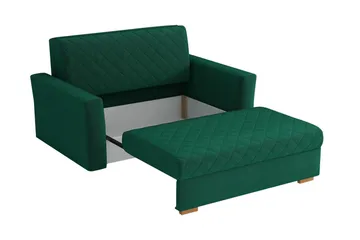 Bensbyn 2-sits Bäddsoffa 115x196 cm Bäddbar Diamantsydd i Sammet - Grå - Möbler - Soffa - Bäddsoffa - 2 sits bäddsoffa