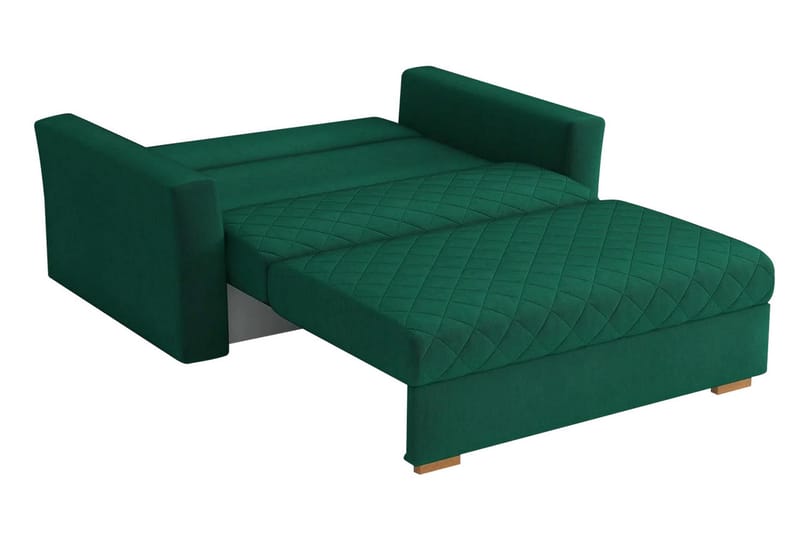 Bensbyn 2-sits Bäddsoffa 115x196 cm Bäddbar Diamantsydd i Sammet - Grå - Möbler - Soffa - Bäddsoffa - 2 sits bäddsoffa