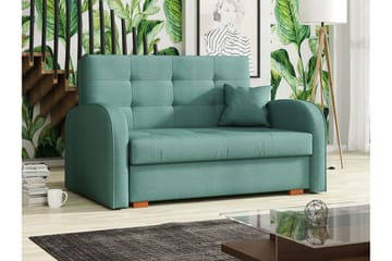 Bensbyn 2-sits Längsbäddad Bäddsoffa 112x196 cm med Förvaring i Tyg - Blå|Grön - Möbler - Soffa - Bäddsoffa - 2 sits bäddsoffa