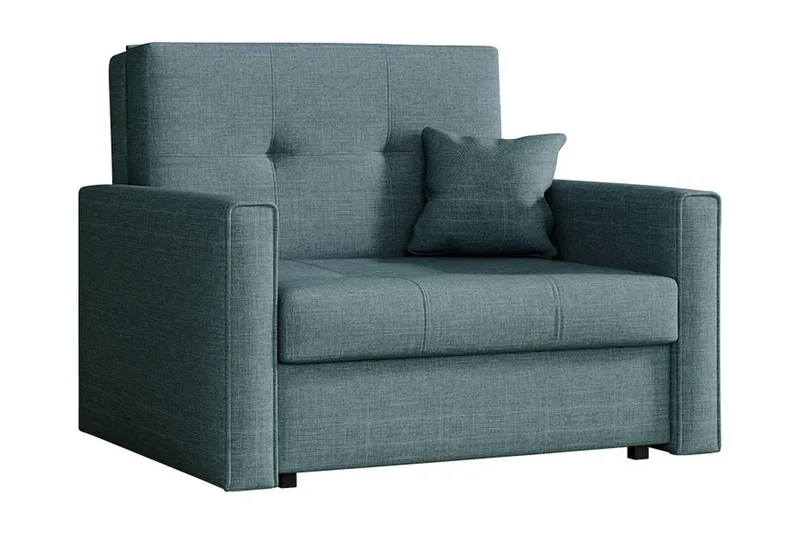 Bensbyn 2-sits Längsbäddad Bäddsoffa 80x196 cm med Förvaring i Tyg, Grön