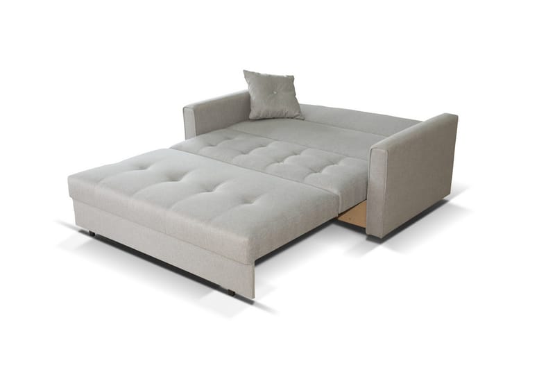 Bensbyn 2-sits Rektangulär Bäddsoffa 132x196 cm med Förvaring i Tyg - Grå - Möbler - Soffa - Bäddsoffa - 2 sits bäddsoffa