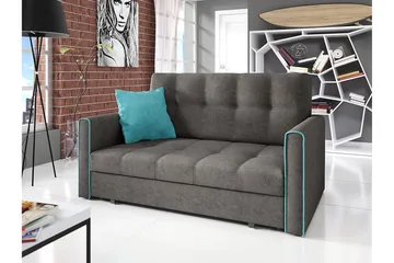 Bensbyn 2-sits Snygg Framåtbäddad Bäddsoffa i Tyg med Förvaring - Grå - Möbler - Soffa - Bäddsoffa - 2 sits bäddsoffa