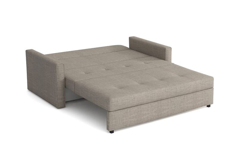 Bensbyn 2-sits Snygg Längsbäddad Bäddsoffa i Tyg med Förvaring - Grön - Möbler - Soffa - Bäddsoffa - 2 sits bäddsoffa
