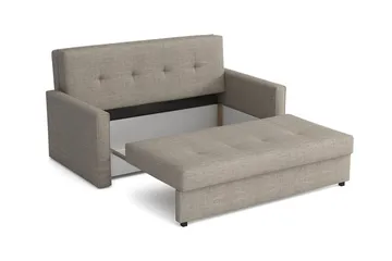 Bensbyn 2-sits Snygg Längsbäddad Bäddsoffa i Tyg med Förvaring - Röd|Svart - Möbler - Soffa - Bäddsoffa - 2 sits bäddsoffa