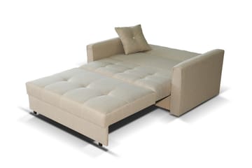 Bensbyn 2-sits Utdragbar Bäddsoffa 112x196 cm med Förvaring i Tyg - Grå - Möbler - Soffa - Bäddsoffa - 2 sits bäddsoffa