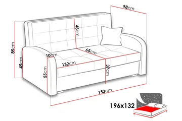 Bensbyn Bäddsoffa 153x98x85 cm - Beige/Grå - Möbler - Soffa - Bäddsoffa - 2 sits bäddsoffa