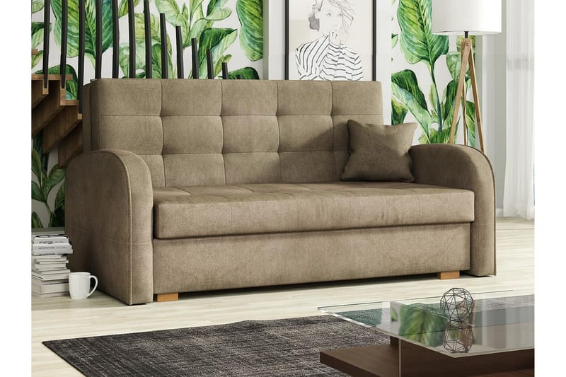 Bensbyn Bäddsoffa 153x98x85 cm - Beige/Grå - Möbler - Soffa - Bäddsoffa - 2 sits bäddsoffa