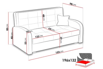 Bensbyn Bäddsoffa 153x98x85 cm - Turkos - Möbler - Soffa - Bäddsoffa - 2 sits bäddsoffa