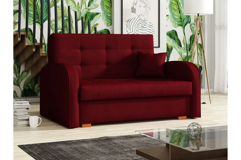 Bensbyn Bäddsoffa - Röd - Möbler - Soffa - Bäddsoffa - 2 sits bäddsoffa