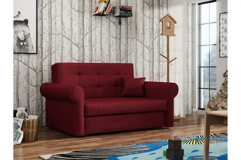 Bensbyn Bäddsoffa - Röd - Möbler - Soffa - Bäddsoffa - 2 sits bäddsoffa