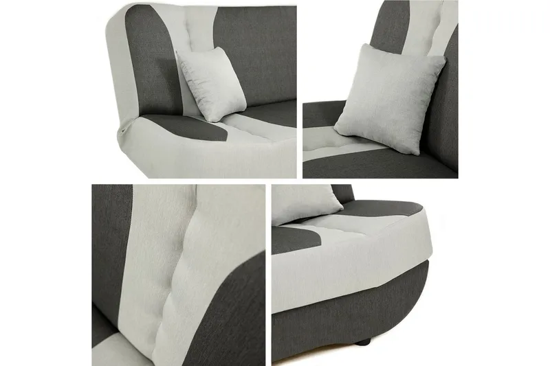 Burralla Bäddsoffa 2-sits 190x90 cm - Grå - Möbler - Soffa - Bäddsoffa - 2 sits bäddsoffa
