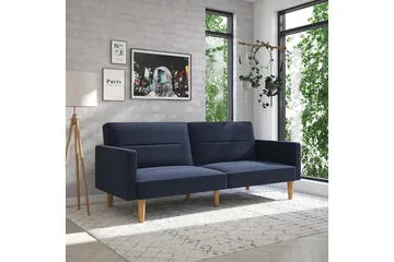 Channel Tufted 2-sits Bäddsoffa Marinblå - Dorel Home - Möbler - Soffa - Bäddsoffa - 2 sits bäddsoffa