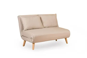 Daigo 2-sits Fällbar Framåtbäddad Bäddsoffa 120x180 cm i Tyg - Beige - Möbler - Soffa - Bäddsoffa - 2 sits bäddsoffa