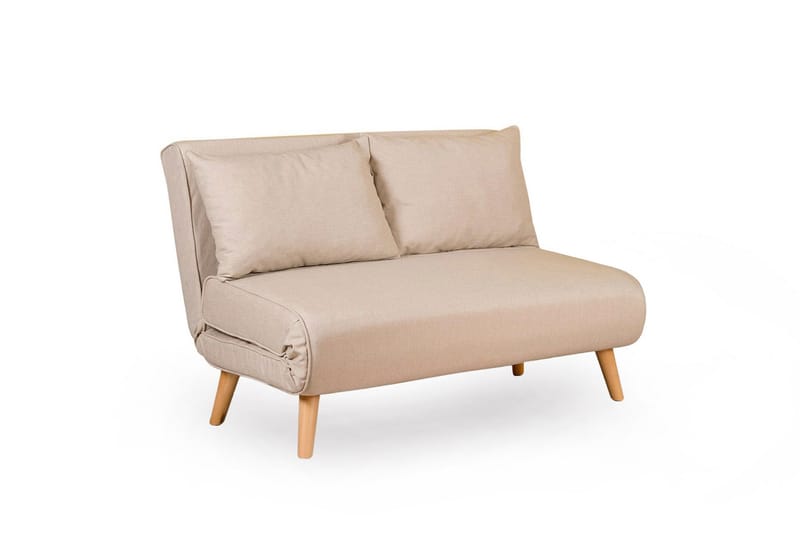 Daigo 2-sits Fällbar Framåtbäddad Bäddsoffa 120x180 cm i Tyg - Beige - Möbler - Soffa - Bäddsoffa - 2 sits bäddsoffa