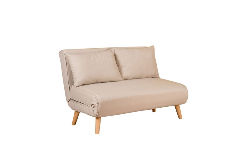 Daigo 2-sits Fällbar Framåtbäddad Bäddsoffa 120x180 cm i Tyg, Beige