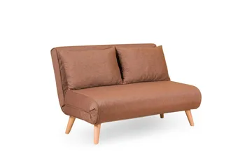 Daigo 2-sits Fällbar Framåtbäddad Bäddsoffa 120x180 cm i Tyg - Brun - Möbler - Soffa - Bäddsoffa - 2 sits bäddsoffa