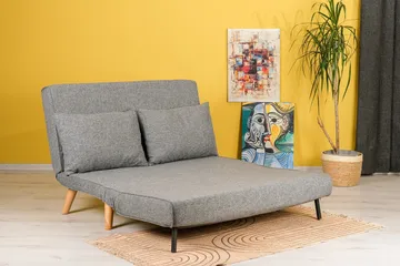 Daigo 2-sits Framåtbäddad Fällbar Bäddsoffa 120x180 cm i Tyg - Grå - Möbler - Soffa - Bäddsoffa - 2 sits bäddsoffa