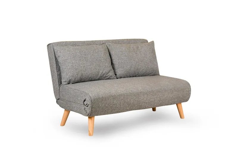Daigo 2-sits Framåtbäddad Fällbar Bäddsoffa 120x180 cm i Tyg - Grå - Möbler - Soffa - Bäddsoffa - 2 sits bäddsoffa
