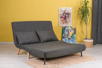 Daigo Liten 2-sits Framåtbäddad Fällbar Bäddsoffa 120x180 cm i Tyg - Grå - Möbler - Soffa - Bäddsoffa - 2 sits bäddsoffa