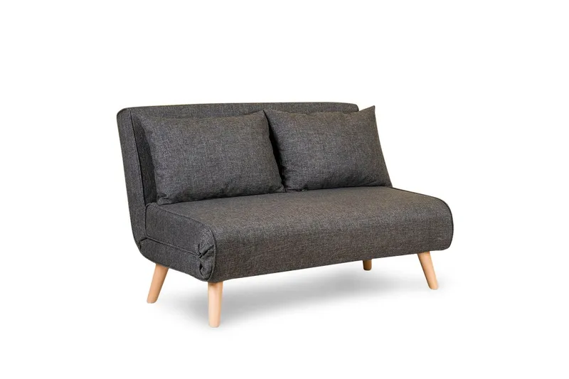 Daigo Liten 2-sits Framåtbäddad Fällbar Bäddsoffa 120x180 cm i Tyg - Grå - Möbler - Soffa - Bäddsoffa - 2 sits bäddsoffa