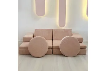 Deliones Bäddsoffa - Rosa - Möbler - Soffa - Bäddsoffa - 2 sits bäddsoffa