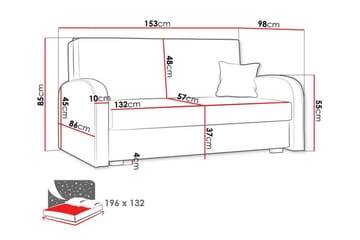 Denegal 2-sits Bäddsoffa Light grey/Dark grey - Möbler - Soffa - Bäddsoffa - 2 sits bäddsoffa