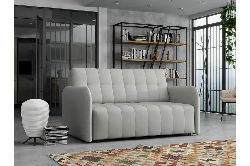 Denegal 2-sits Bäddsoffa Ljusgrå - Möbler - Soffa - Bäddsoffa - 2 sits bäddsoffa