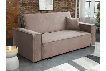 Denegal 2-sits Bäddsoffa NO_BRAND Brown - Möbler - Soffa - Bäddsoffa - 2 sits bäddsoffa