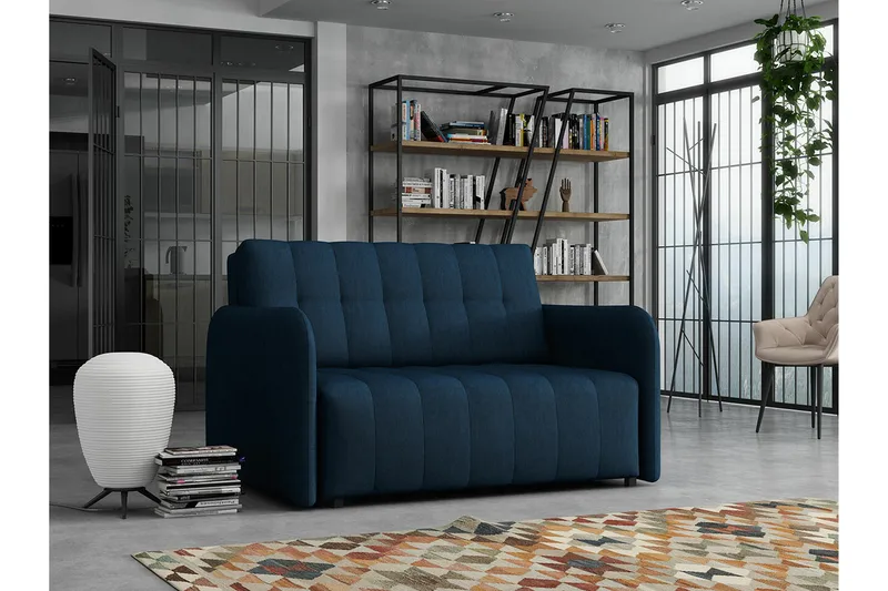 Denegal 2-sits Bäddsoffa NO_BRAND Dark blue - Möbler - Soffa - Bäddsoffa - 2 sits bäddsoffa