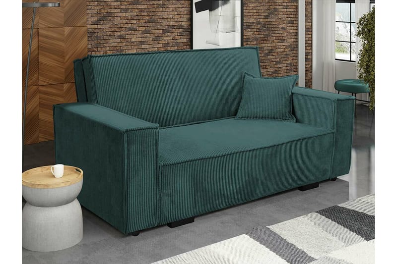 Denegal 2-sits Bäddsoffa NO_BRAND Dark Green/Blue - Möbler - Soffa - Bäddsoffa - 2 sits bäddsoffa