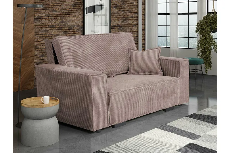 Denegal 2-sits Bäddsoffa NO_BRAND Light brown - Möbler - Soffa - Bäddsoffa - 2 sits bäddsoffa
