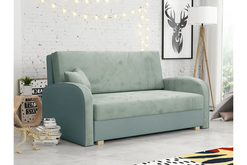 Denegal 2-sits Bäddsoffa NO_BRAND Light green - Möbler - Soffa - Bäddsoffa - 2 sits bäddsoffa