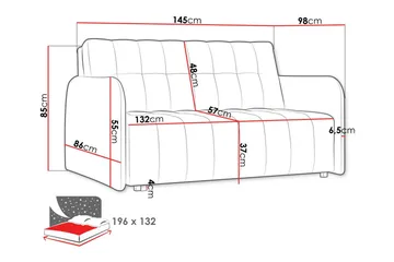 Denegal 2-sits Bäddsoffa - Möbler - Soffa - Bäddsoffa - 2 sits bäddsoffa