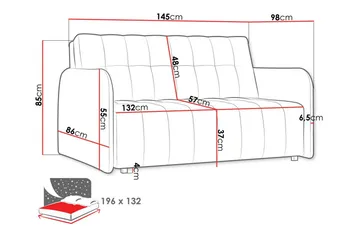 Denegal 2-sits Bäddsoffa - Möbler - Soffa - Bäddsoffa - 2 sits bäddsoffa