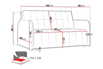 Denegal 2-sits Bäddsoffa - Möbler - Soffa - Bäddsoffa - 2 sits bäddsoffa