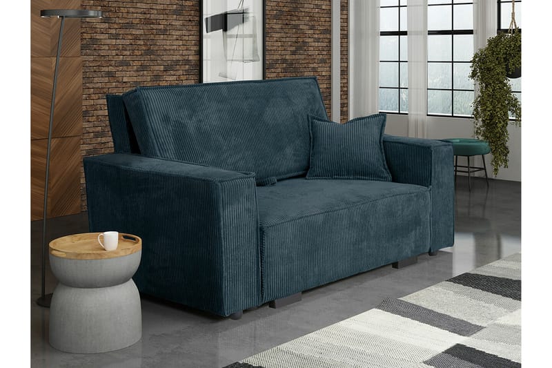 Denegal 2-sits liten b�äddsoffa i Manchester - Blå - Möbler - Soffa - Bäddsoffa - 2 sits bäddsoffa