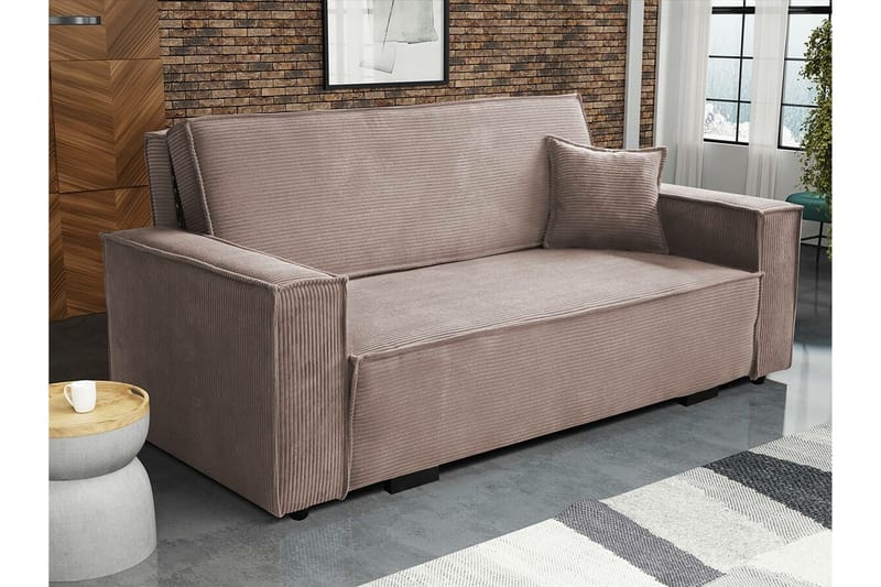 Denegal 2-sits liten bäddsoffa i Manchester - Brun - Möbler - Soffa - Bäddsoffa - 2 sits bäddsoffa