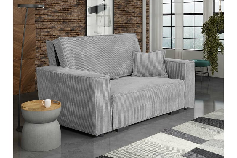 Denegal 2-sits liten bäddsoffa i Manchester - Grå - Möbler - Soffa - Bäddsoffa - 2 sits bäddsoffa