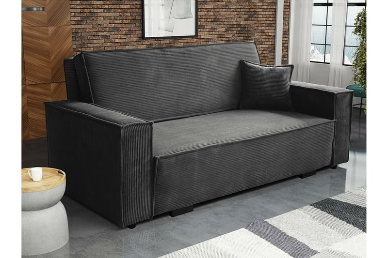 Denegal 2-sits liten bäddsoffa i Manchester - Grå - Möbler - Soffa - Bäddsoffa - 2 sits bäddsoffa