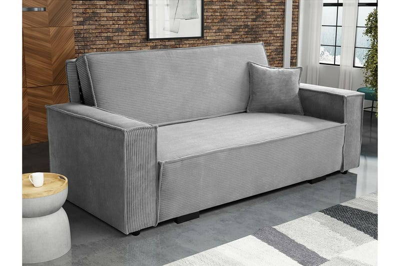 Denegal 2-sits liten bäddsoffa i Manchester - Grå - Möbler - Soffa - Bäddsoffa - 2 sits bäddsoffa
