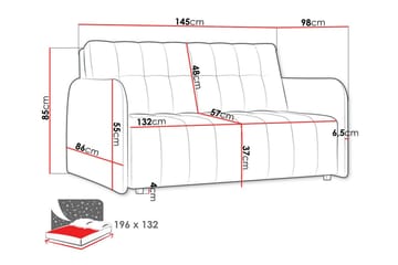 Denegal 2-sits liten bäddsoffa i Mocka - Blå , Grön - Möbler - Soffa - Bäddsoffa - 2 sits bäddsoffa