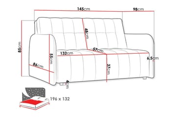 Denegal 2-sits liten bäddsoffa i Mocka - Brun - Möbler - Soffa - Bäddsoffa - 2 sits bäddsoffa