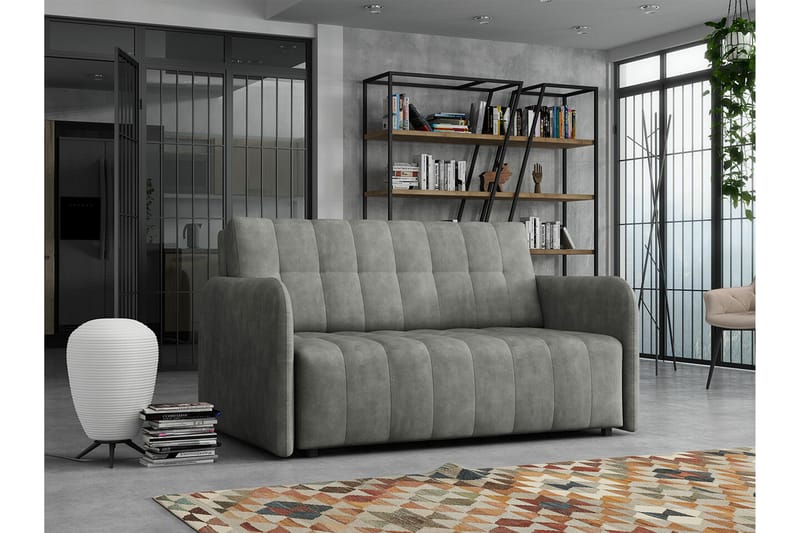 Denegal 2-sits liten bäddsoffa i Mocka - Grå - Möbler - Soffa - Bäddsoffa - 2 sits bäddsoffa