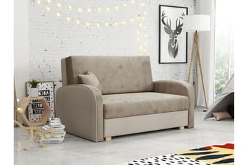 Denegal 2-sits liten bäddsoffa i Sammet - Beige - Möbler - Soffa - Bäddsoffa - 2 sits bäddsoffa