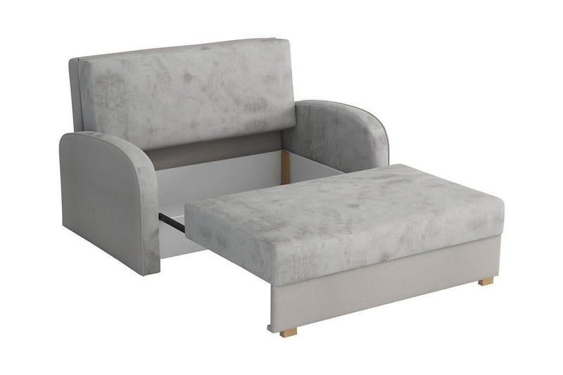 Denegal 2-sits liten bäddsoffa i Sammet - Beige - Möbler - Soffa - Bäddsoffa - 2 sits bäddsoffa