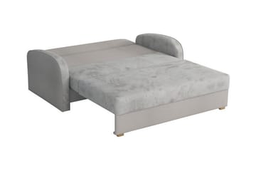 Denegal 2-sits liten bäddsoffa i Sammet - Beige - Möbler - Soffa - Bäddsoffa - 2 sits bäddsoffa