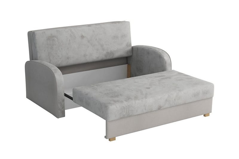 Denegal 2-sits liten bäddsoffa i Sammet - Beige - Möbler - Soffa - Bäddsoffa - 2 sits bäddsoffa