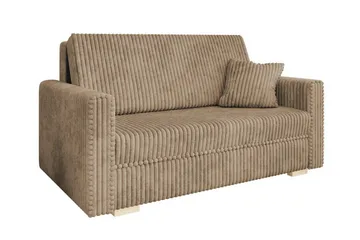 Denegal 2-sits liten bäddsoffa i Sammet - Beige - Möbler - Soffa - Bäddsoffa - 2 sits bäddsoffa