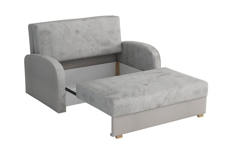 Denegal 2-sits liten bäddsoffa i Sammet - Blå - Möbler - Soffa - Bäddsoffa - 2 sits bäddsoffa