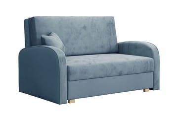Denegal 2-sits liten bäddsoffa i Sammet - Blå - Möbler - Soffa - Bäddsoffa - 2 sits bäddsoffa